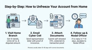 how to unfreeze bank account online