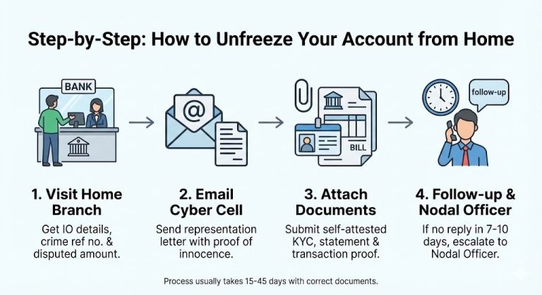 how to unfreeze bank account online
